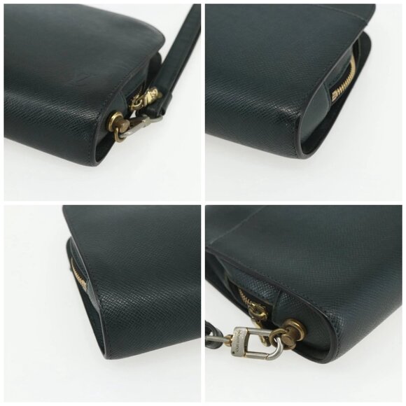 LOUIS VUITTON Taiga Baikal Clutch Bag Epicea - Picture 15 of 15